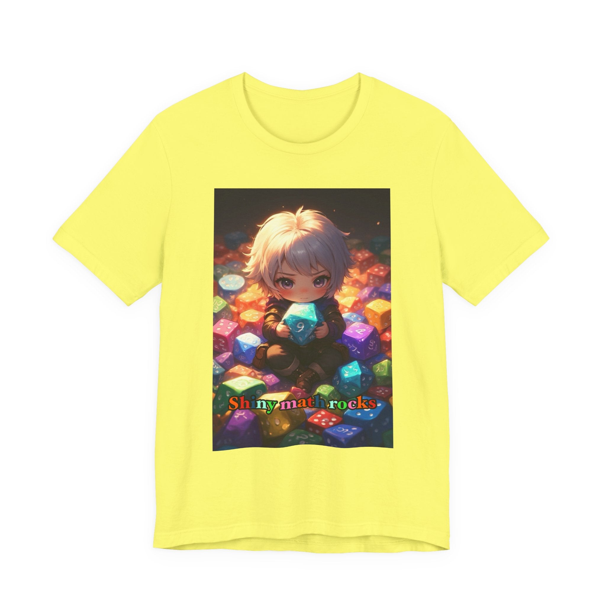 Shiny math rocks. Male themed t-shirt