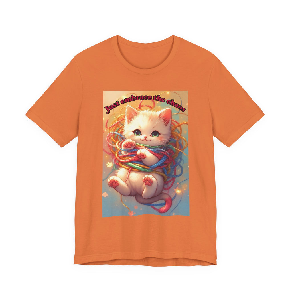 Chaos kitten. Neutral themed t-shirt