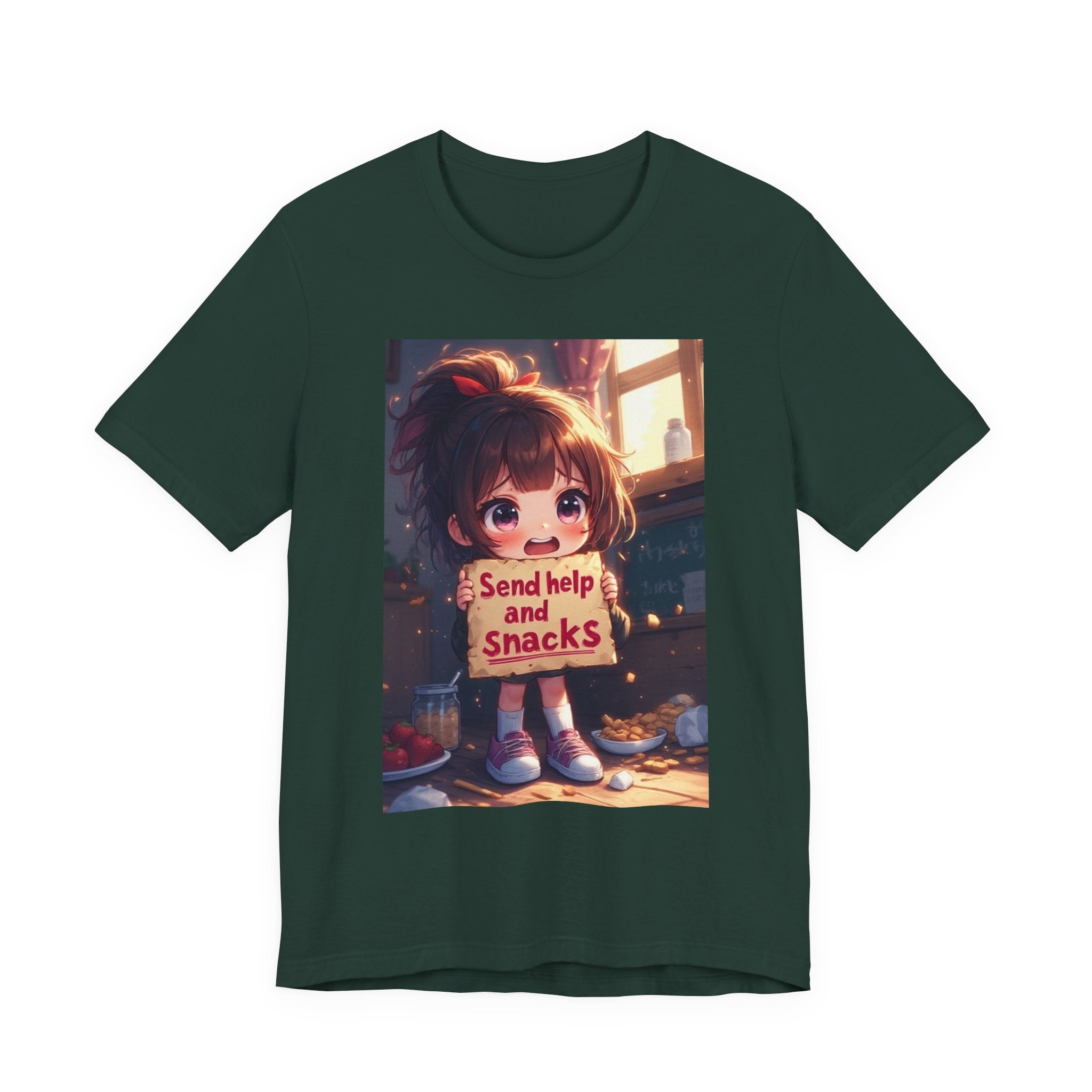 Send help and snacks. female themed t-shirt