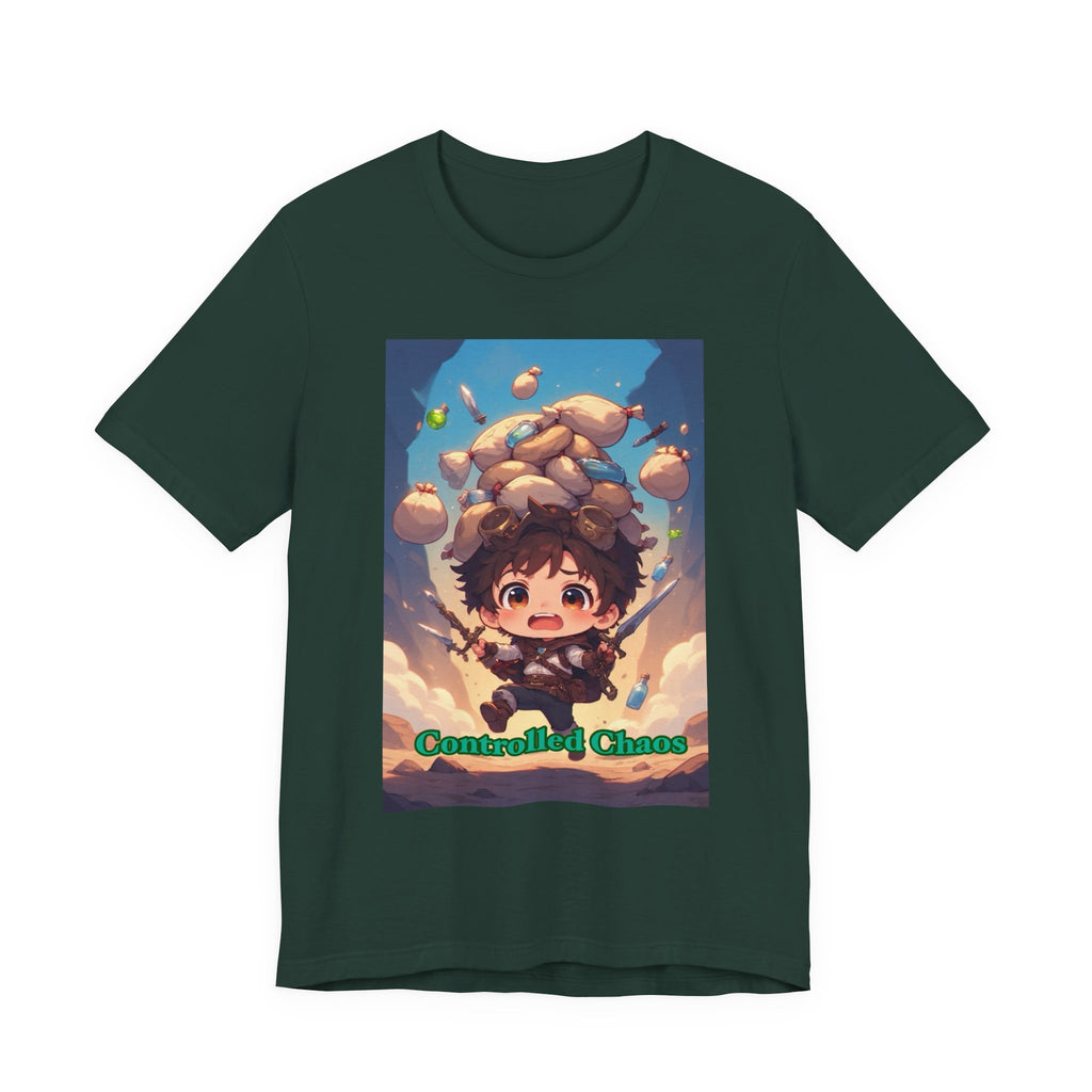Controlled chaos. Male themed t-shirt