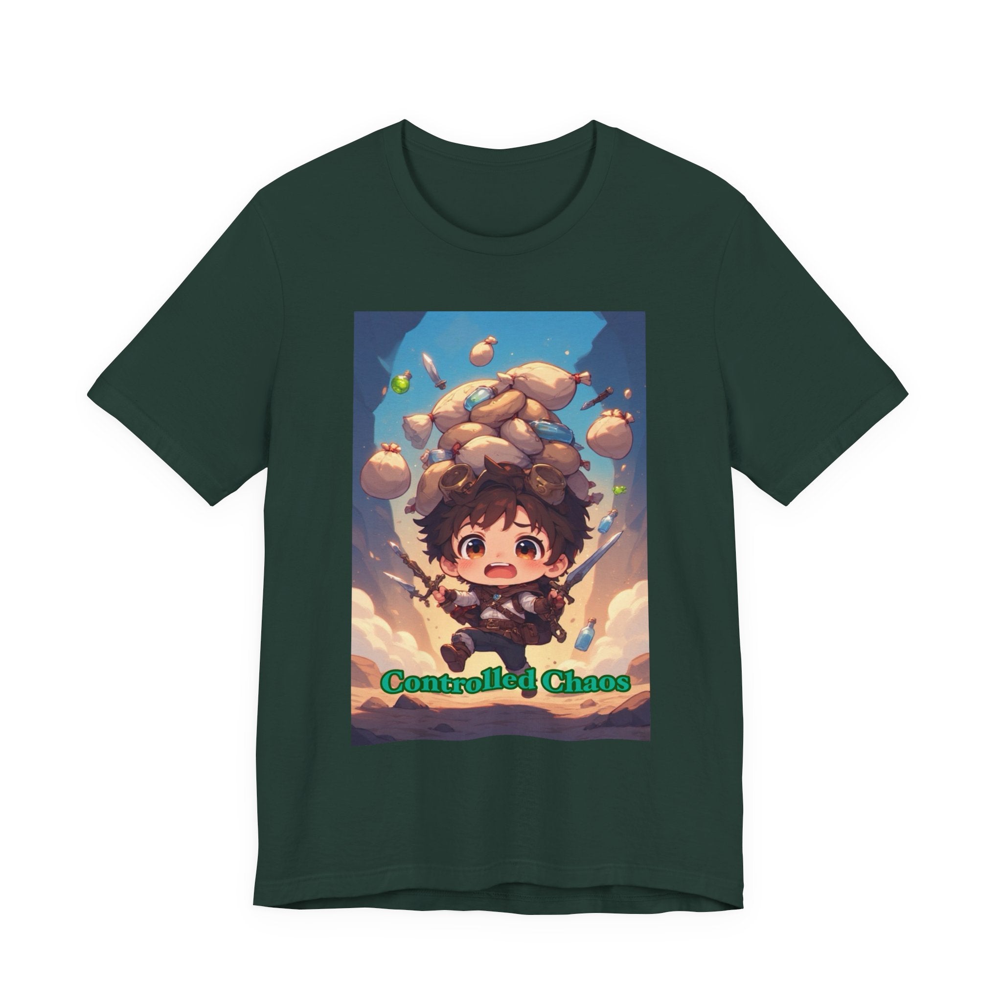 Controlled chaos. Male themed t-shirt