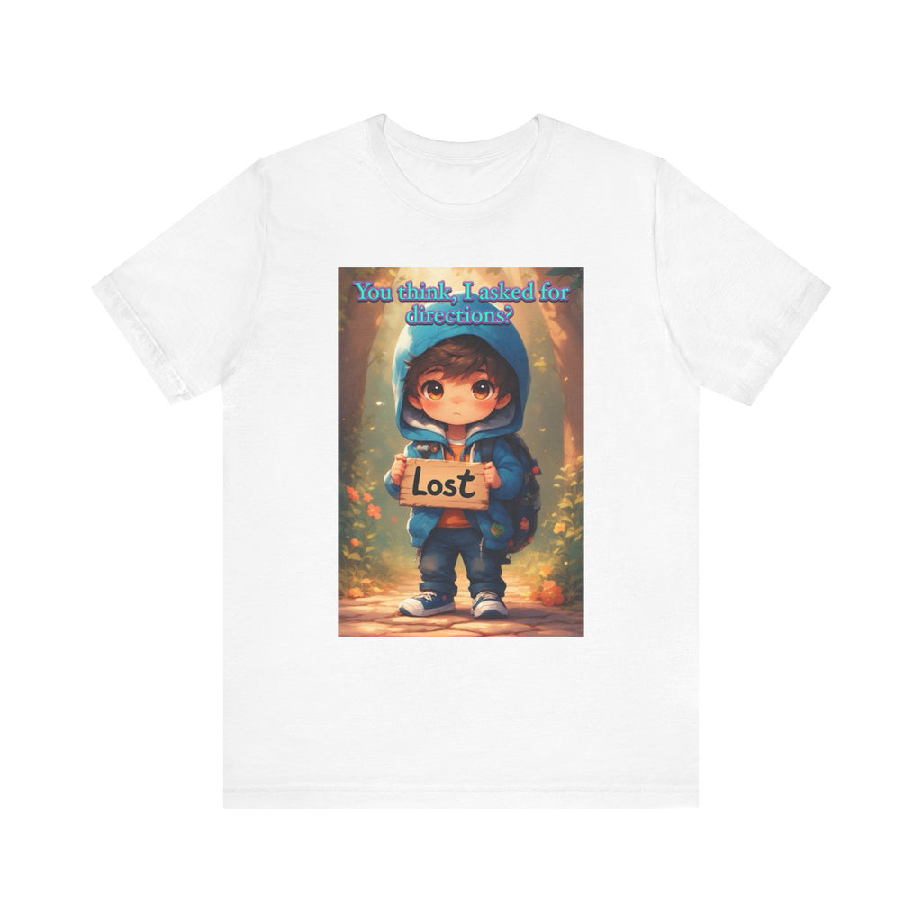 Lost Directions. male themed t-shirt.