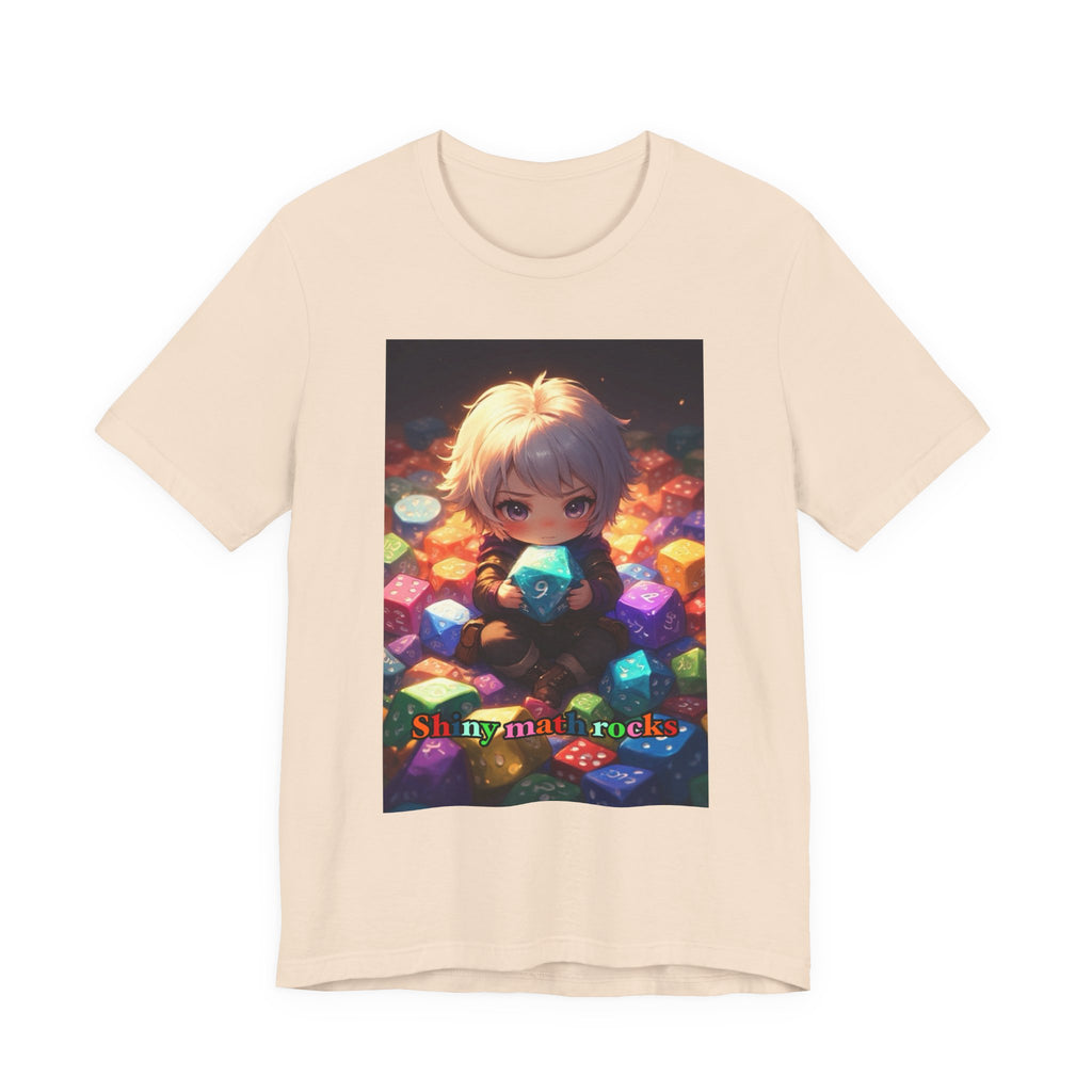 Shiny math rocks. Male themed t-shirt