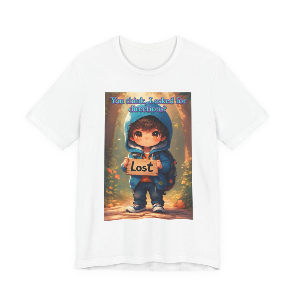 Lost Directions. male themed t-shirt.