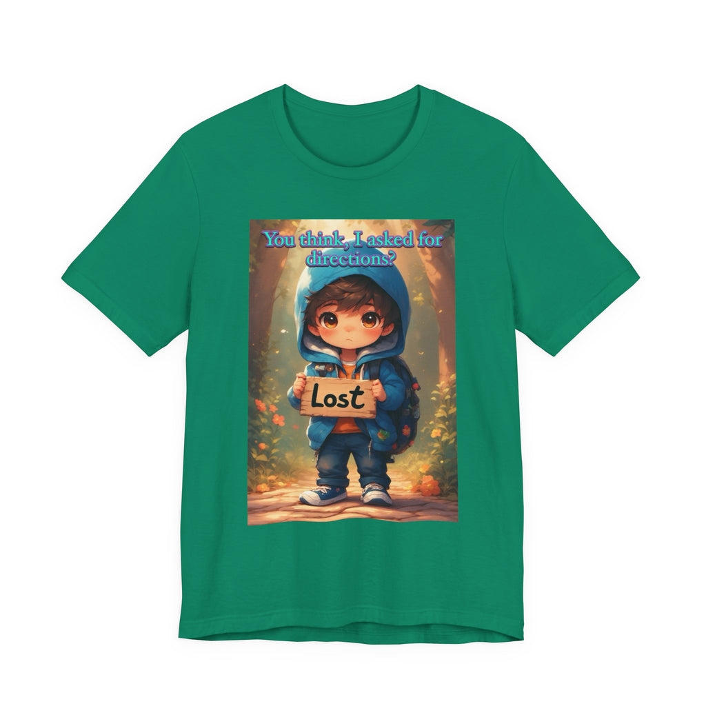 Lost Directions. male themed t-shirt.