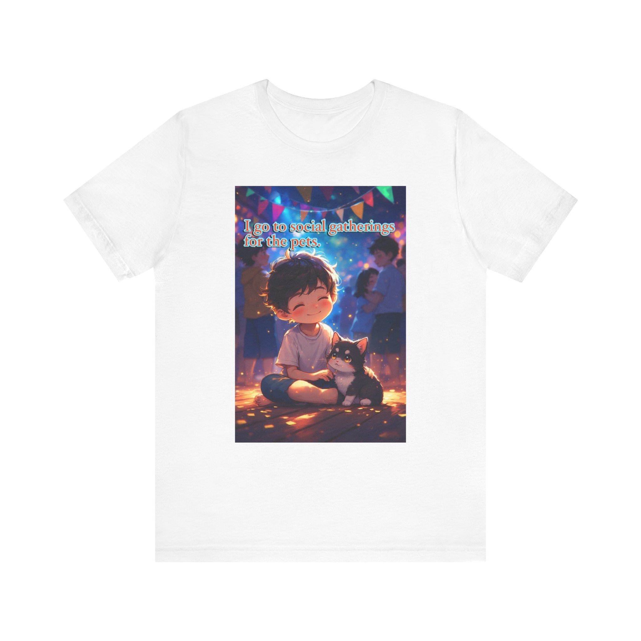 I’m here for the pets. male themed t-shirt.
