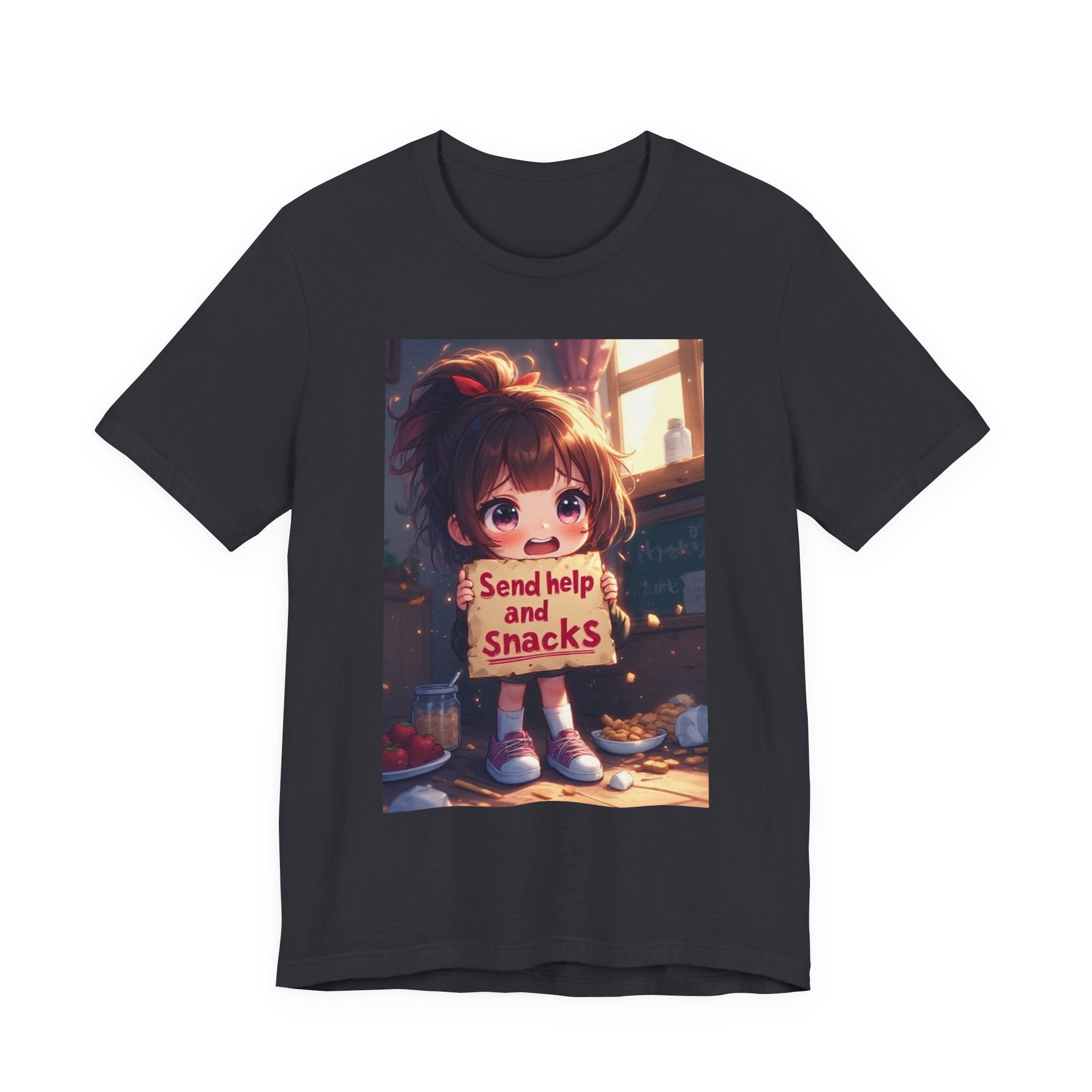 Send help and snacks. female themed t-shirt