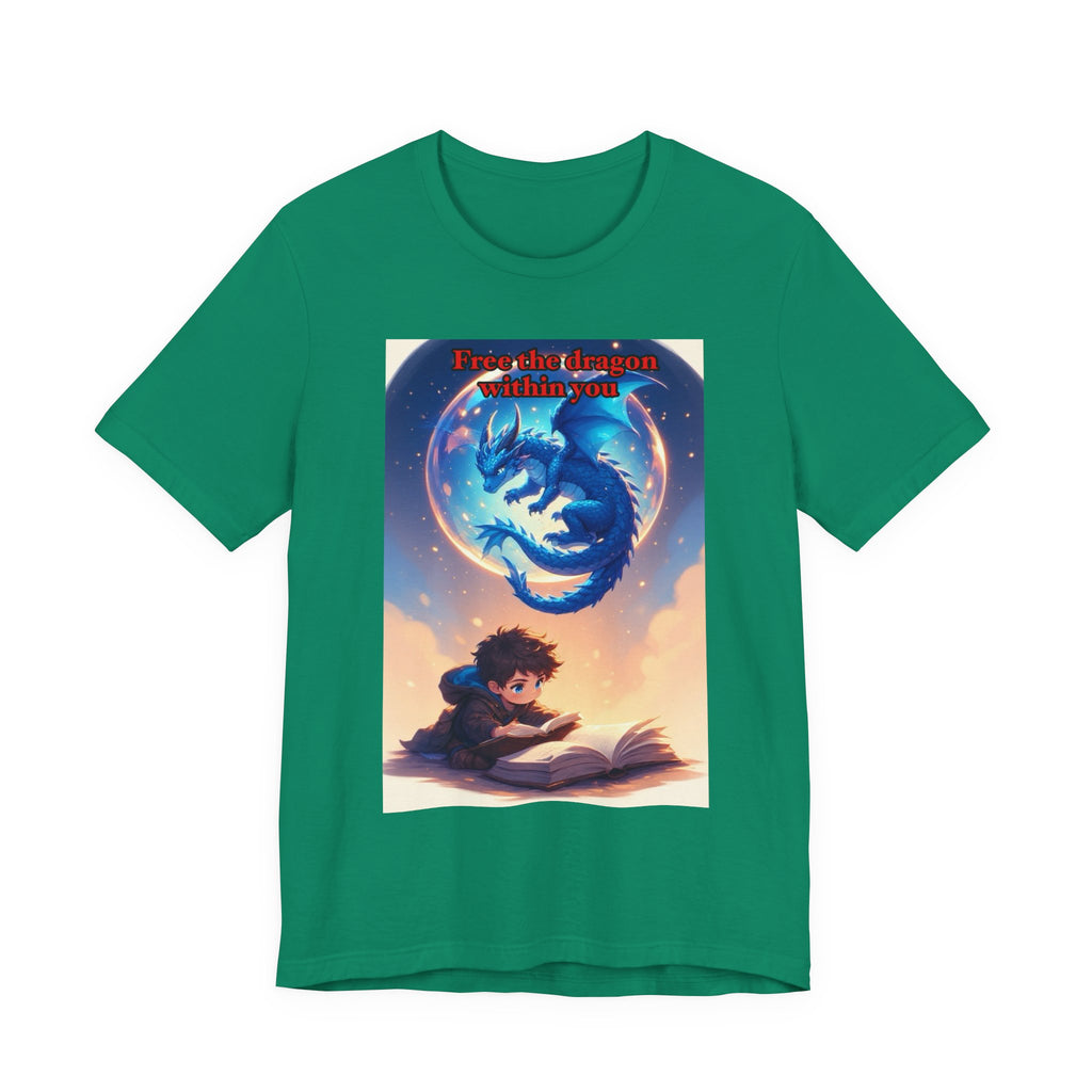 “Free the dragon within you.” Male themed t-shirt