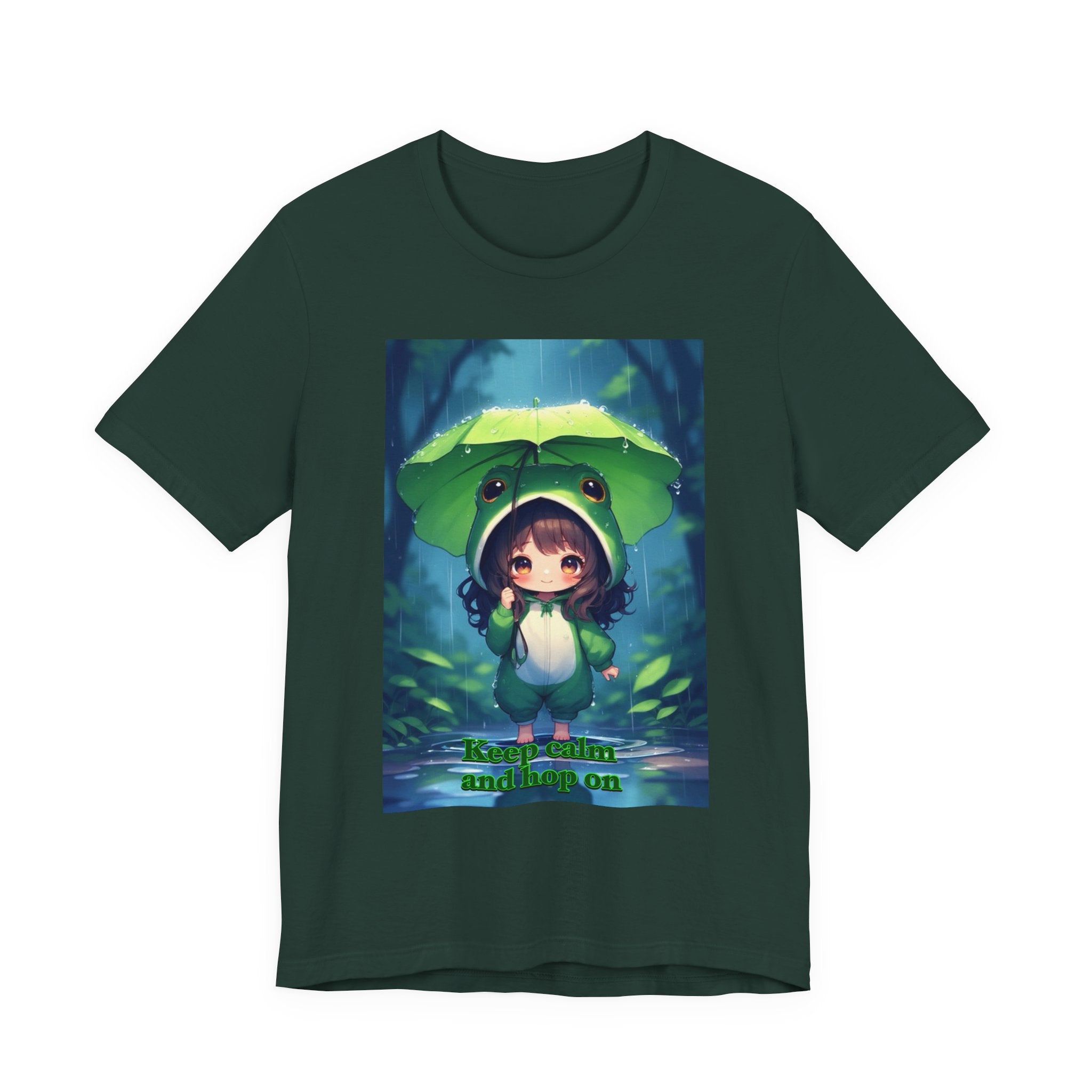 “ keep calm and hop on.” Female themed t-shirt.