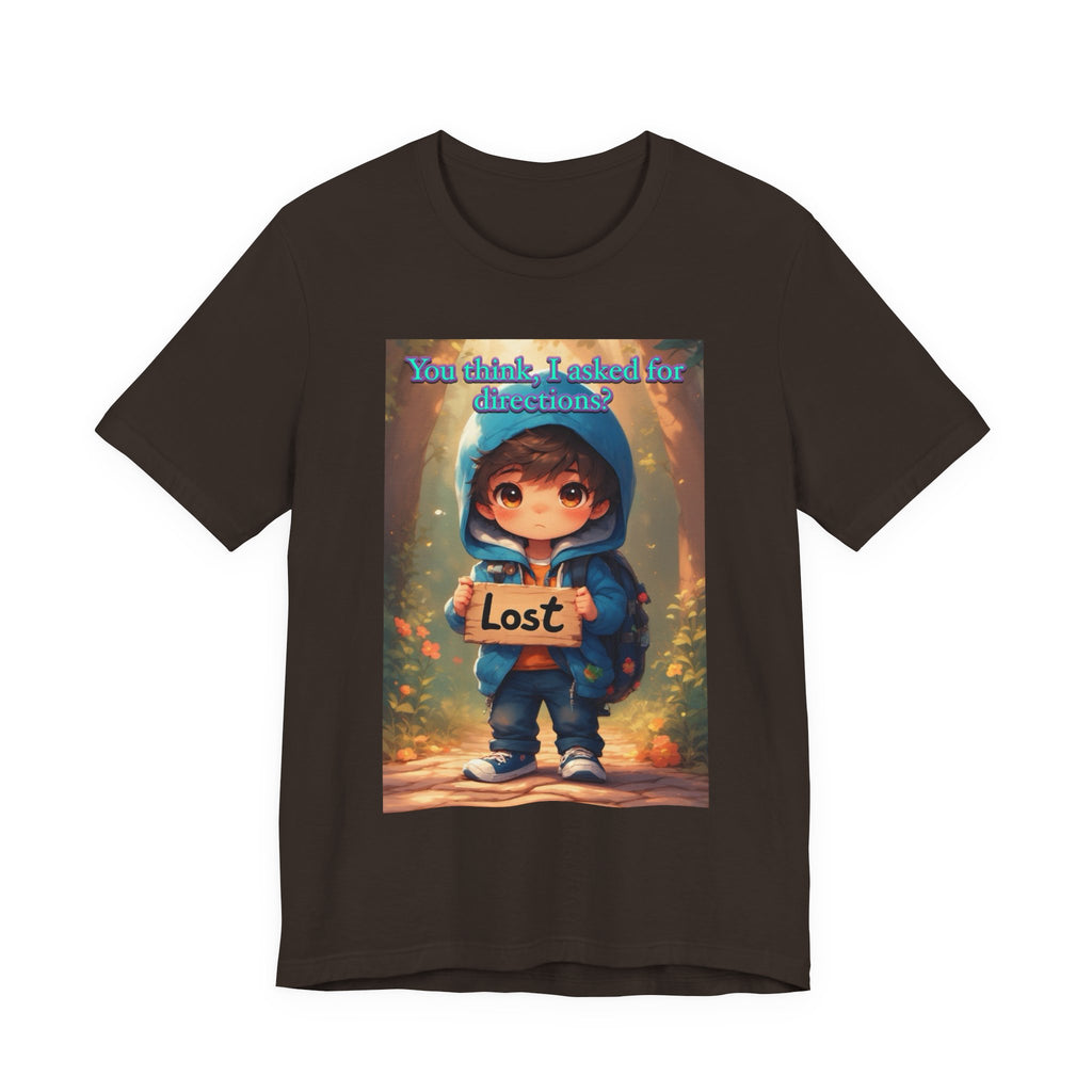 Lost Directions. male themed t-shirt.