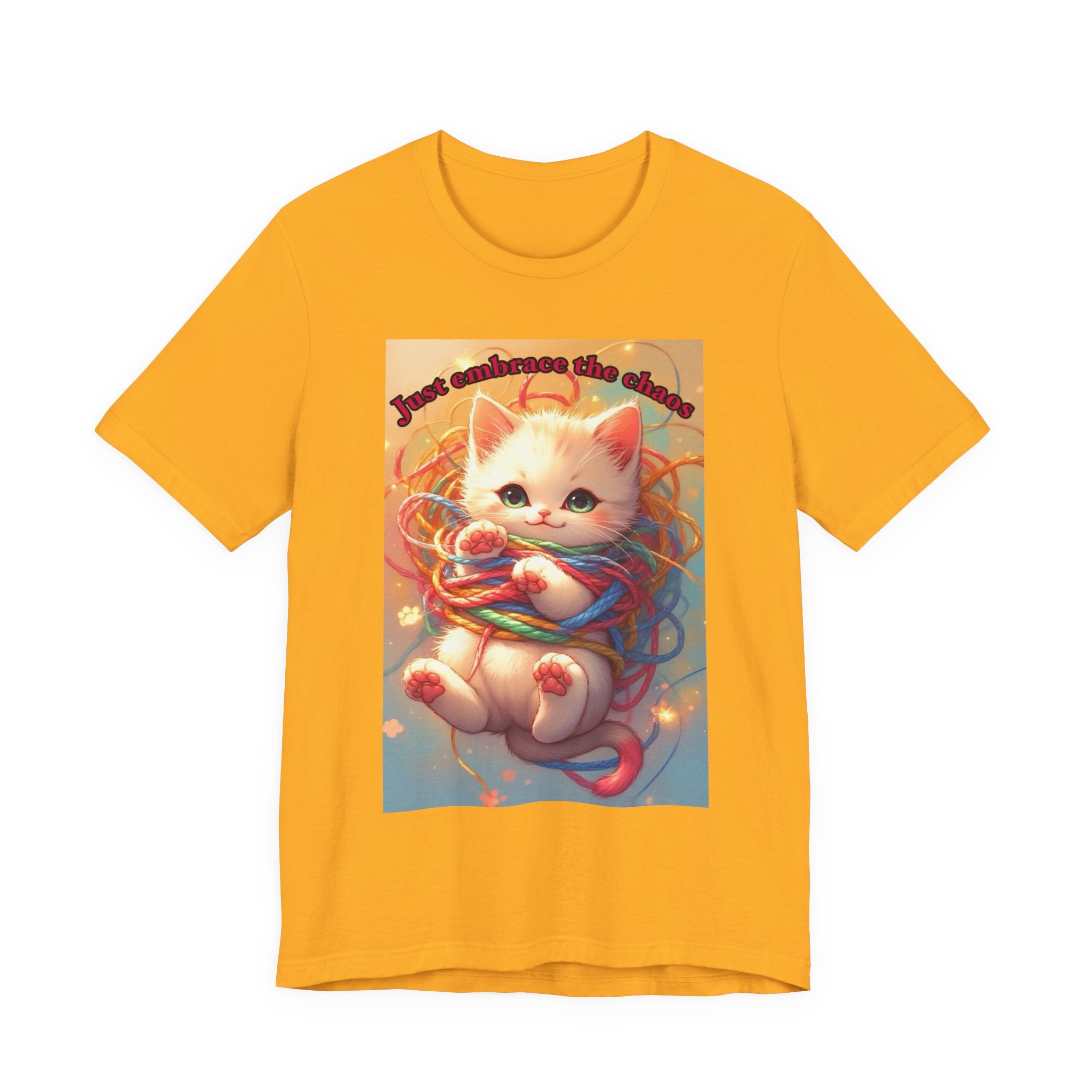 Chaos kitten. Neutral themed t-shirt