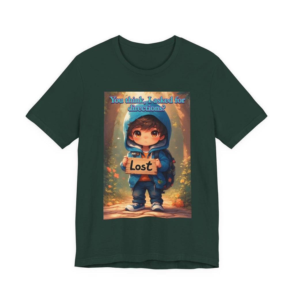 Lost Directions. male themed t-shirt.
