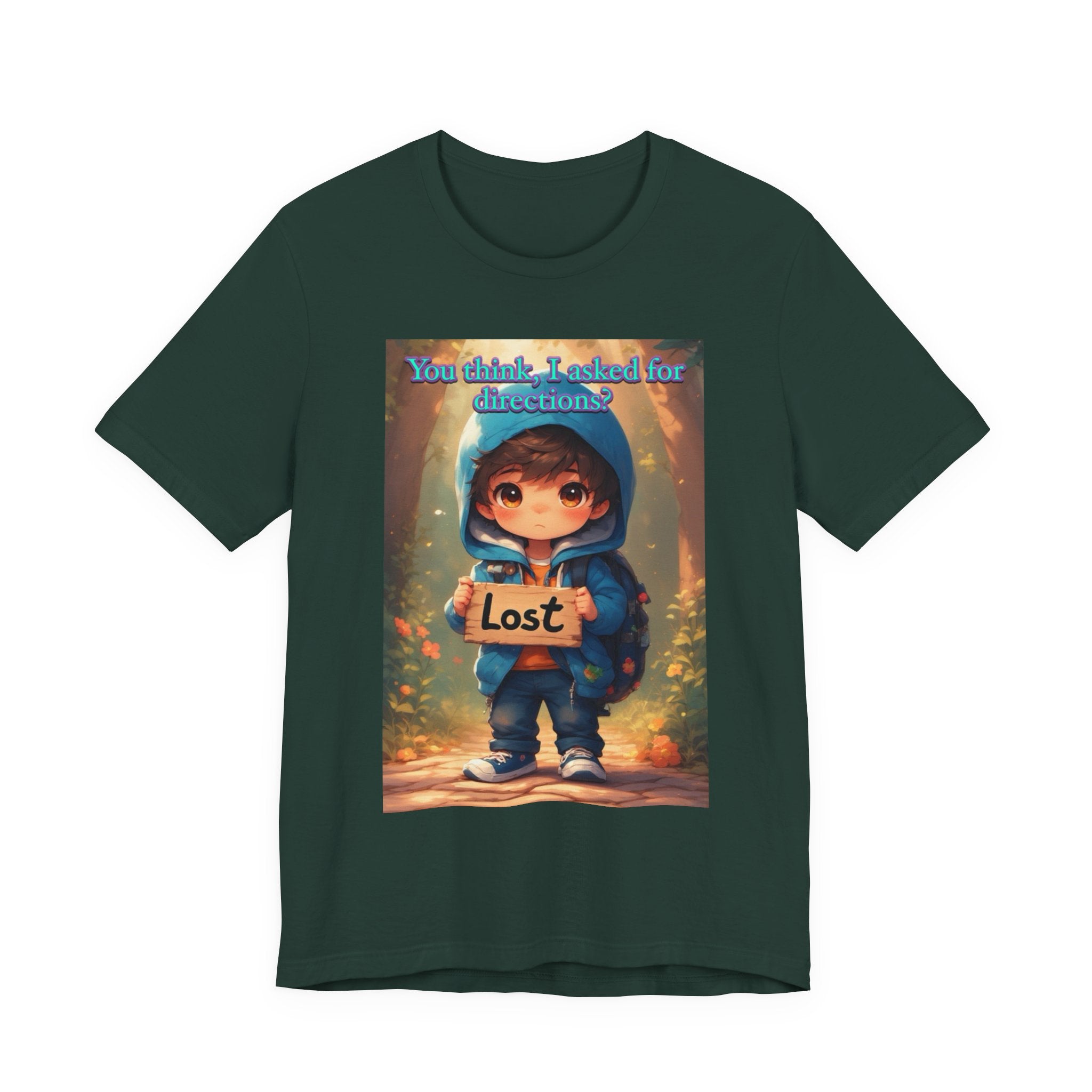 Lost Directions. male themed t-shirt.