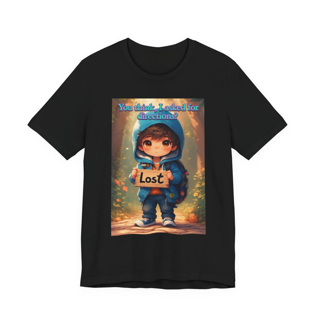 Lost Directions. male themed t-shirt.