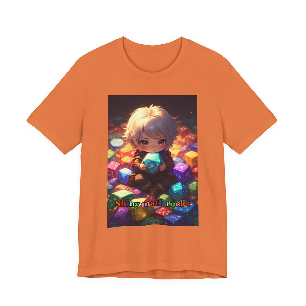 Shiny math rocks. Male themed t-shirt