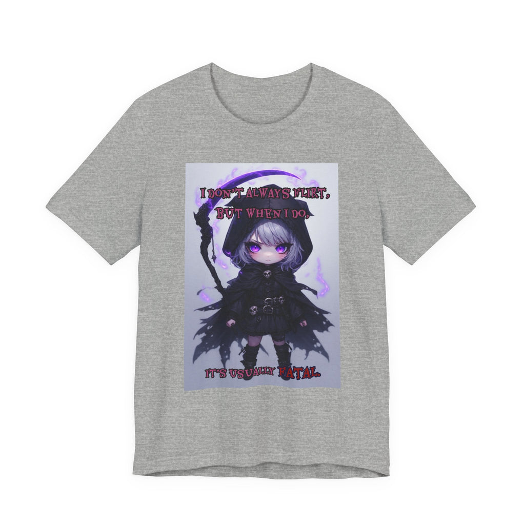 Fatal flirting. Female themed t-shirt.