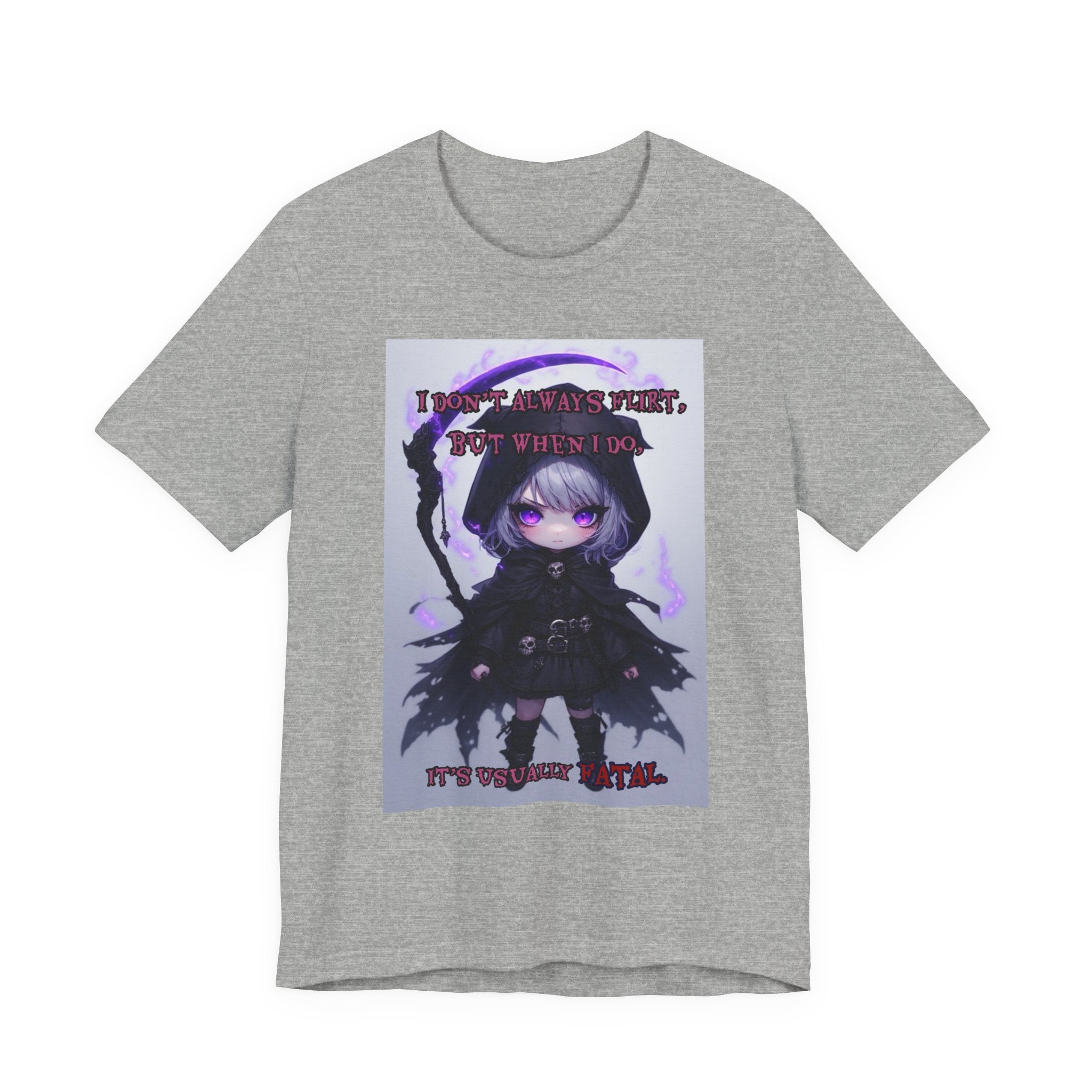 Fatal flirting. Female themed t-shirt.