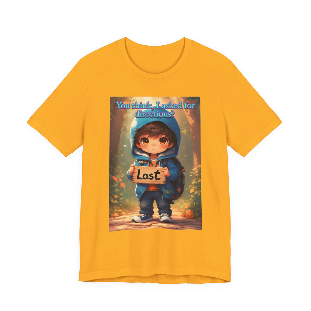 Lost Directions. male themed t-shirt.