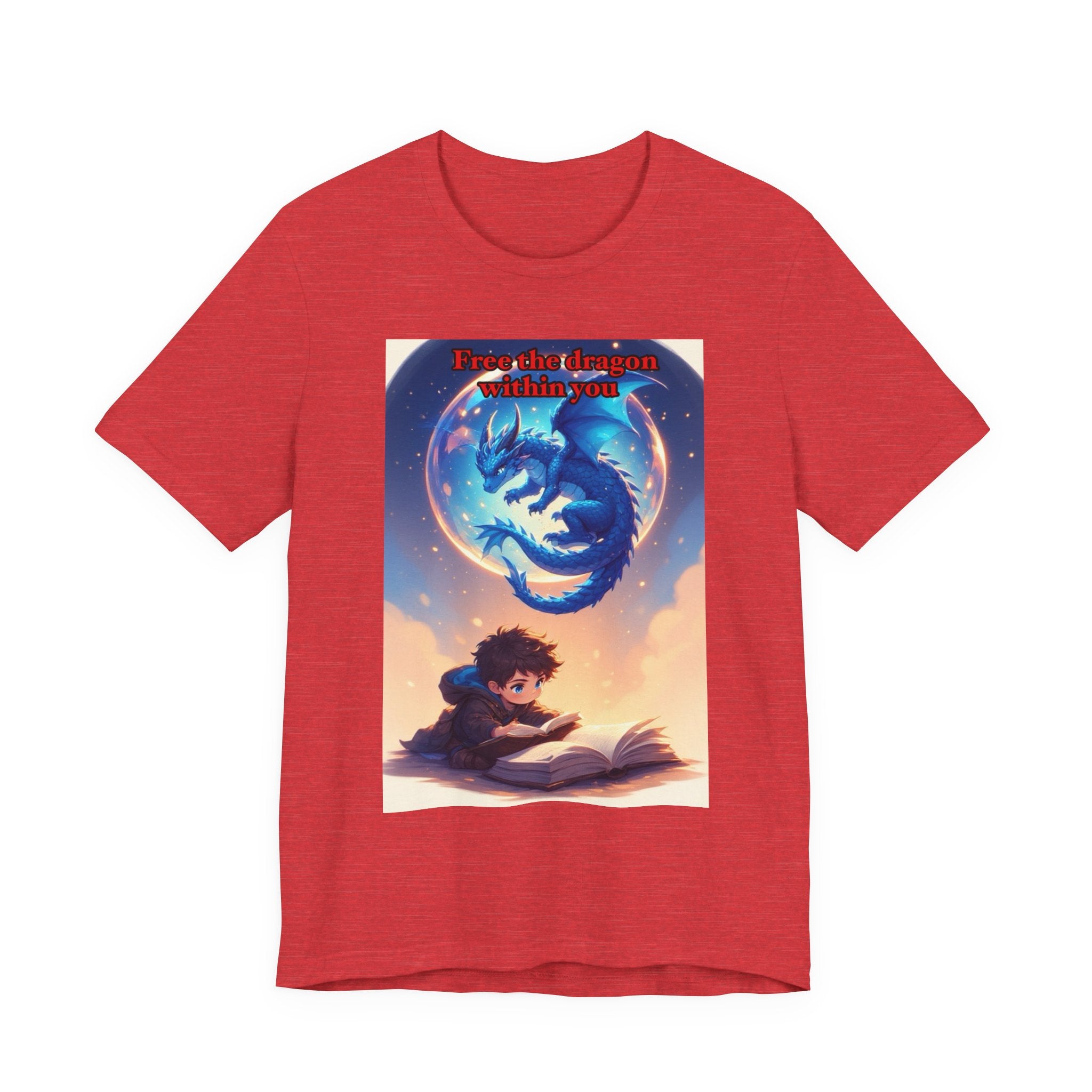 “Free the dragon within you.” Male themed t-shirt