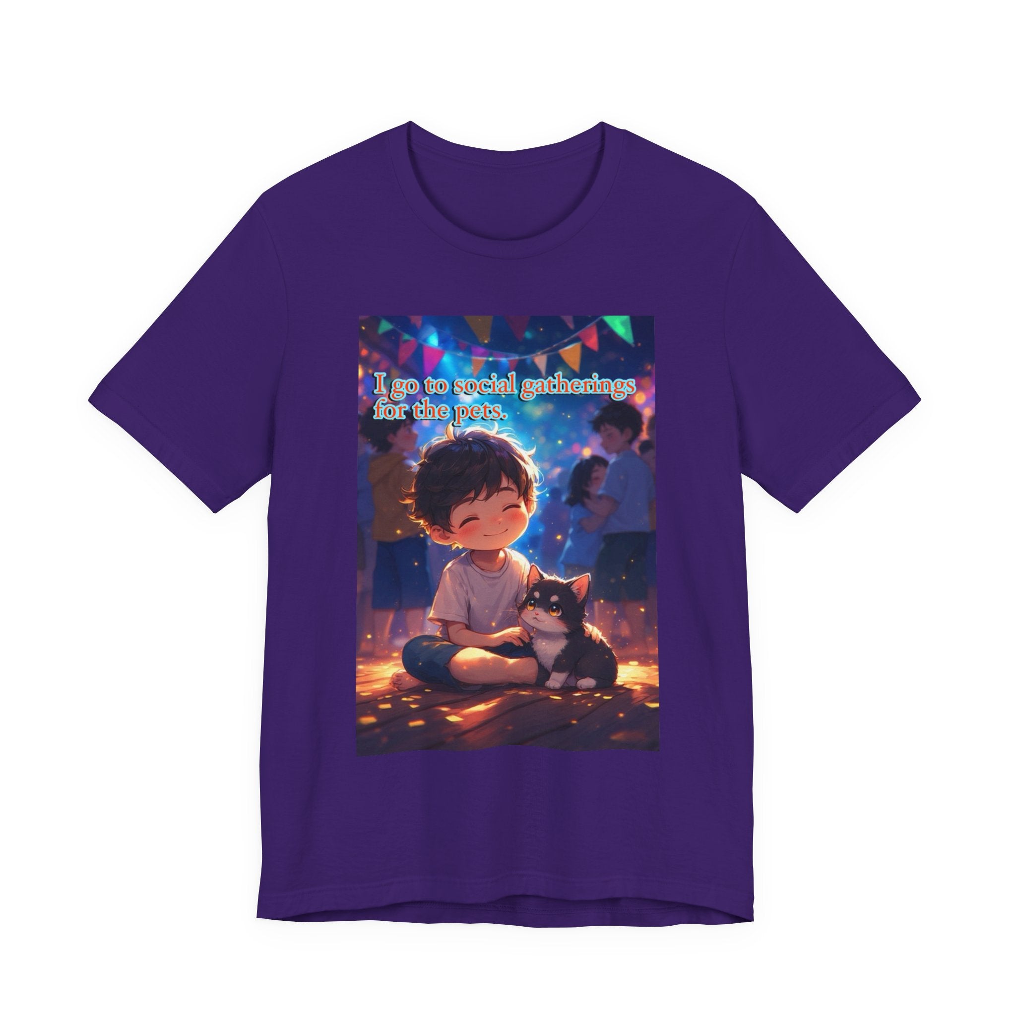 I’m here for the pets. male themed t-shirt.