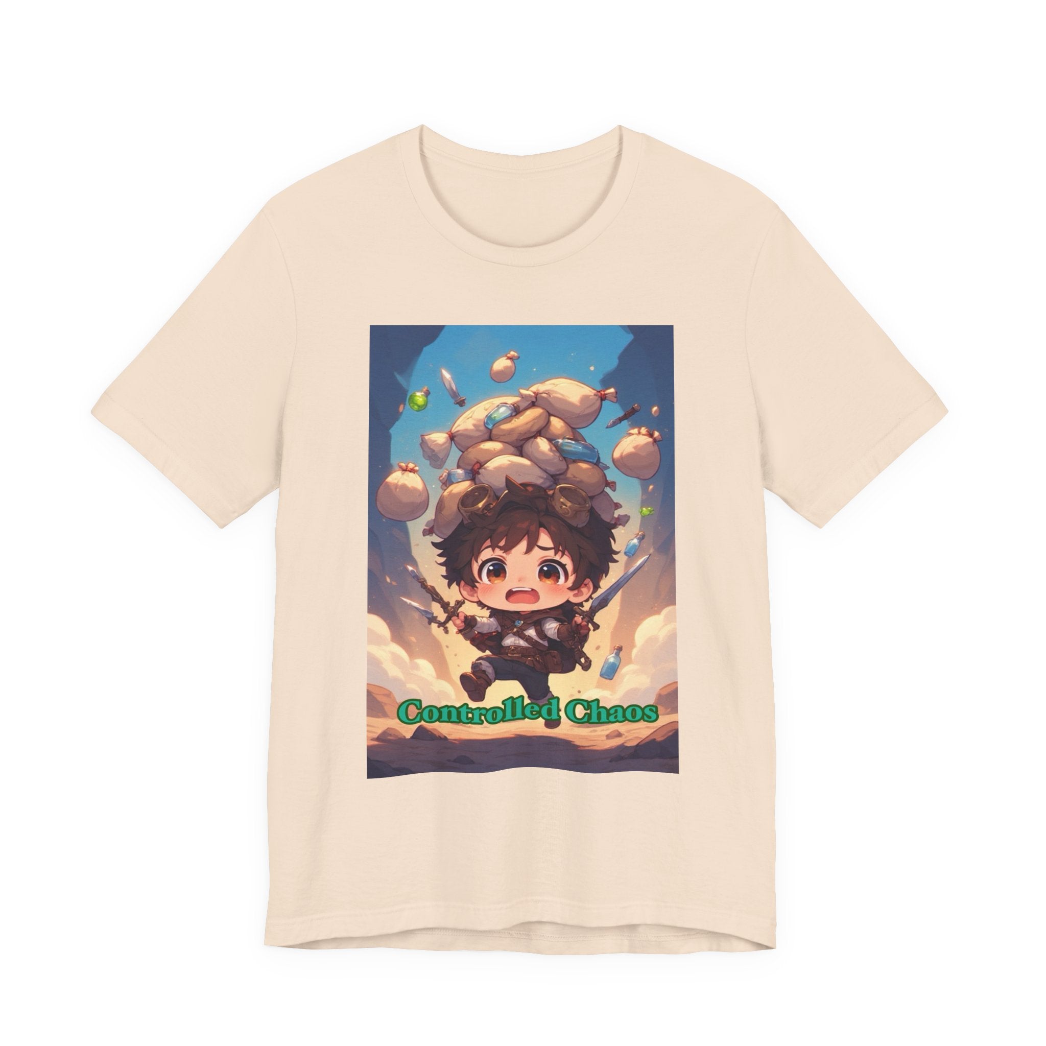 Controlled chaos. Male themed t-shirt