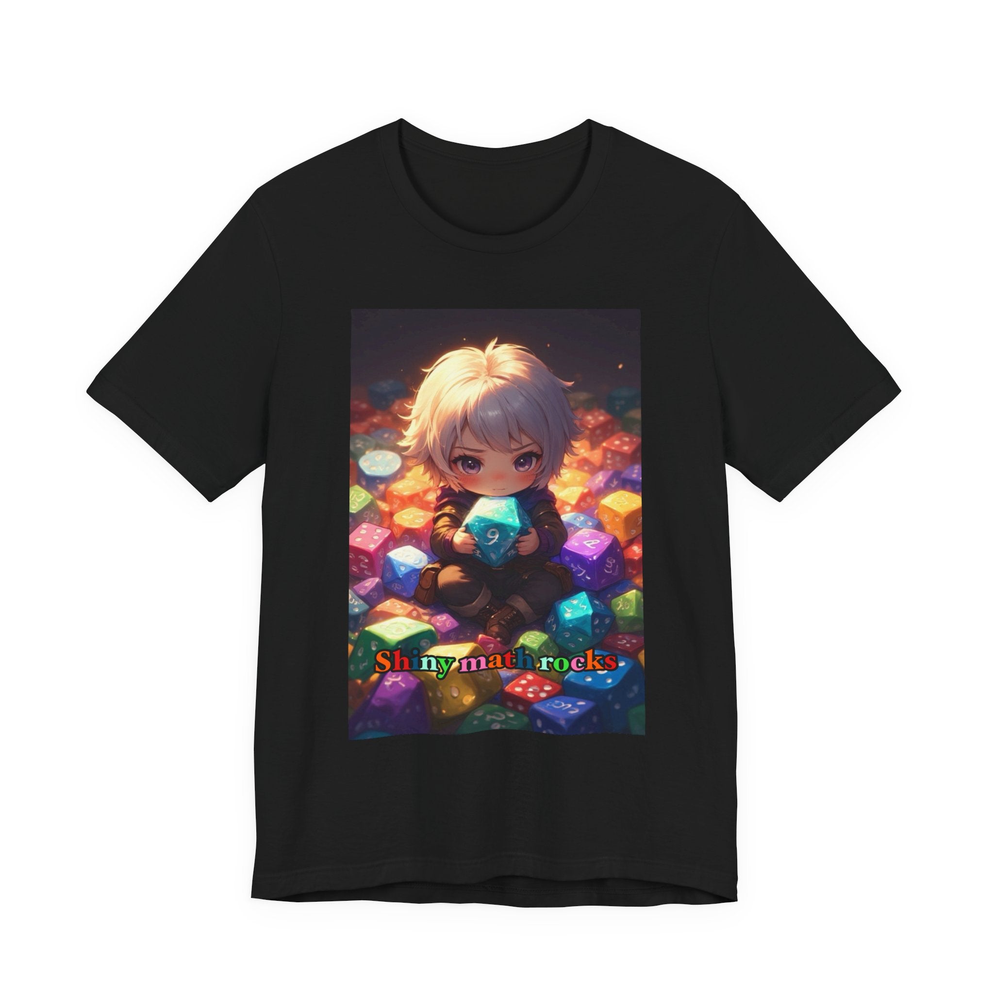 Shiny math rocks. Male themed t-shirt