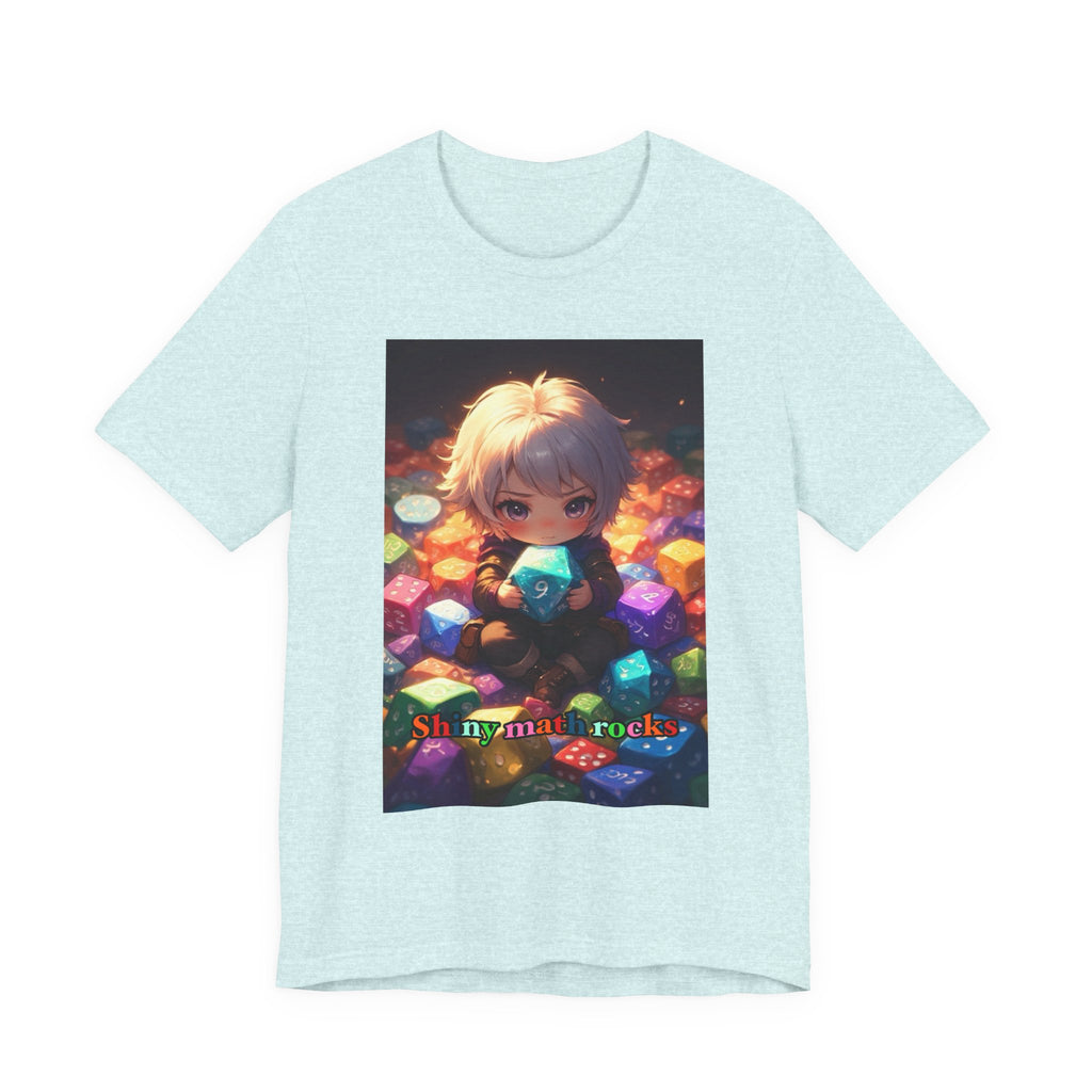 Shiny math rocks. Male themed t-shirt