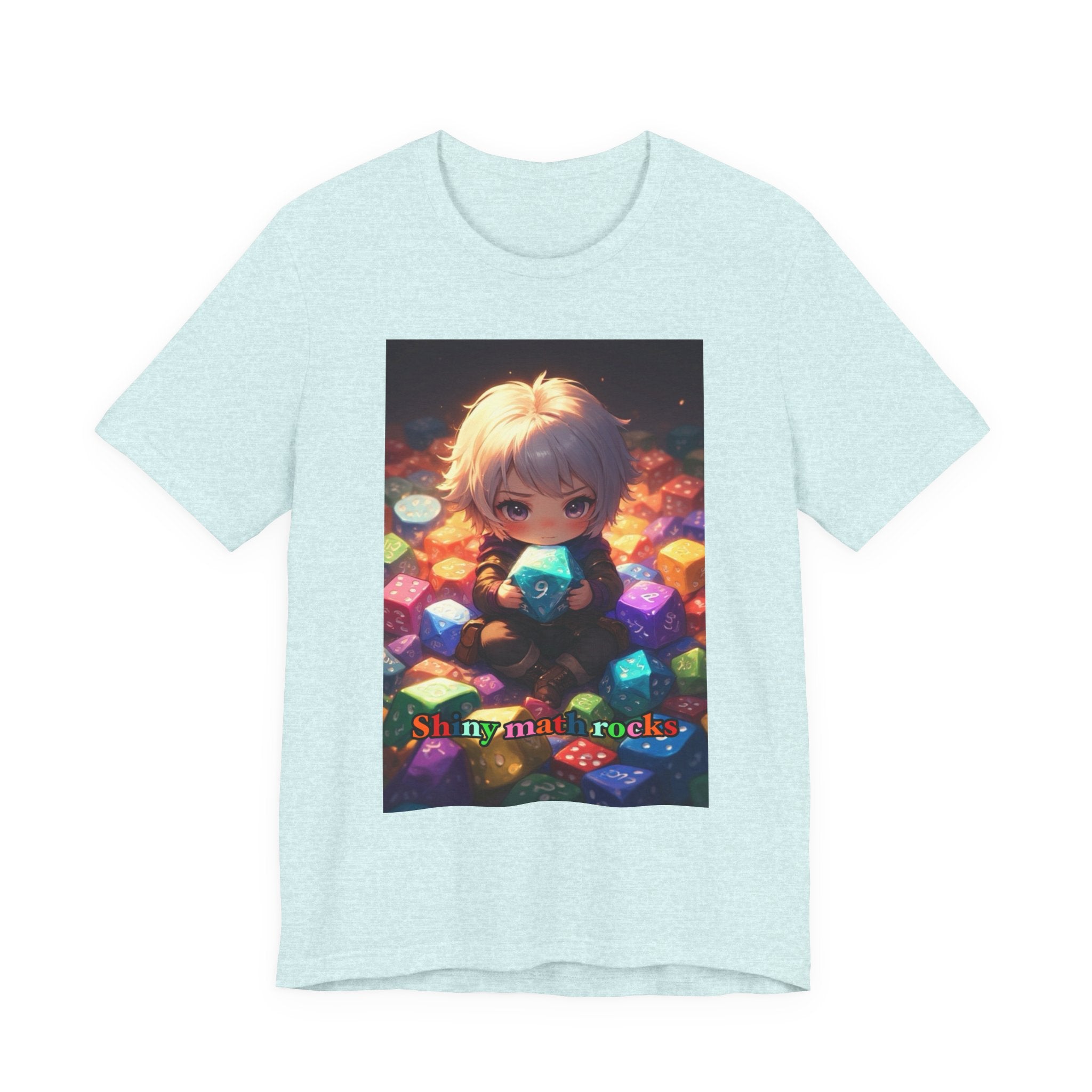 Shiny math rocks. Male themed t-shirt