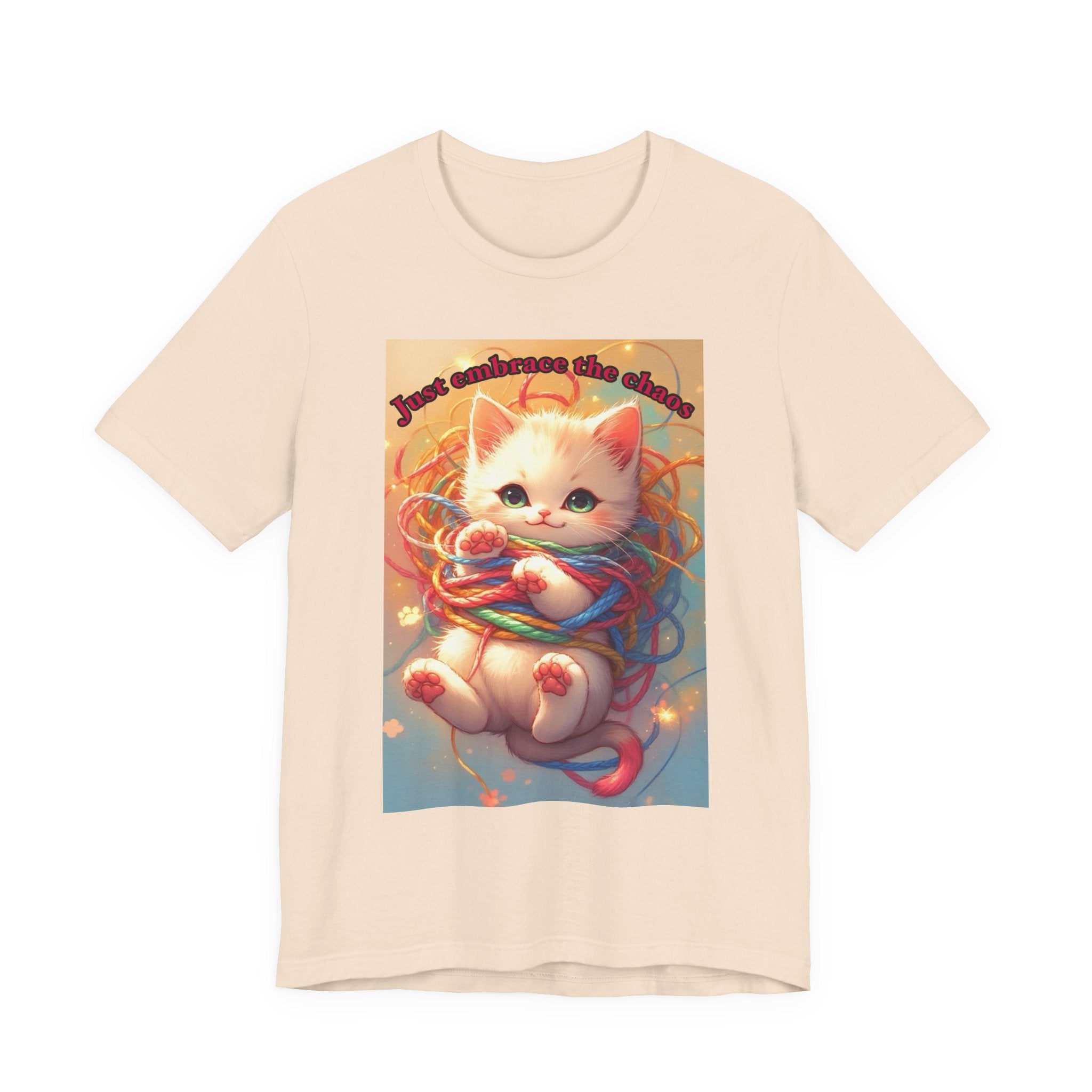 Chaos kitten. Neutral themed t-shirt