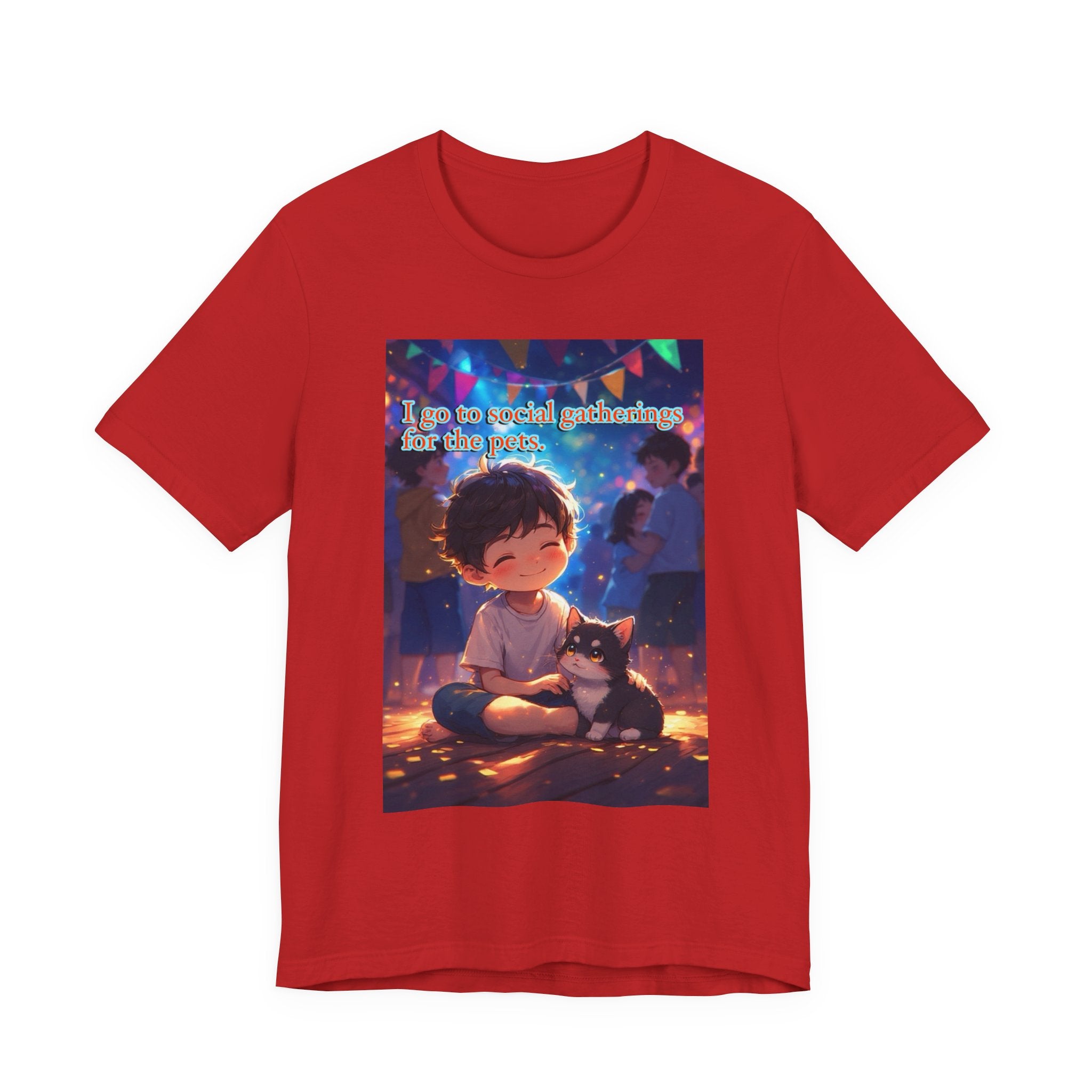 I’m here for the pets. male themed t-shirt.