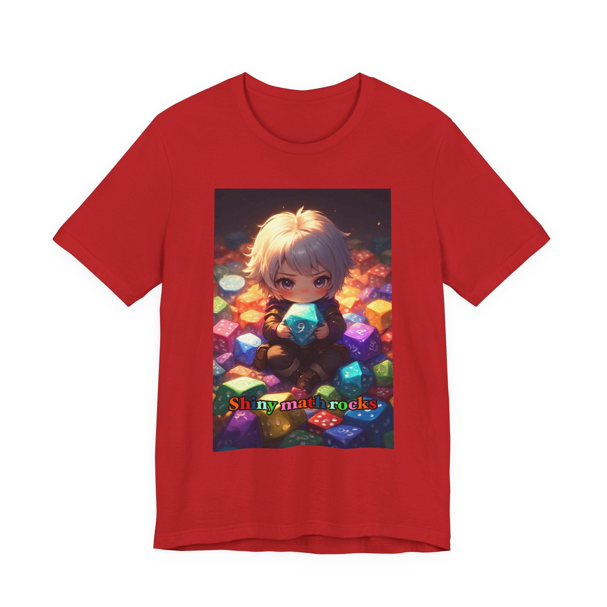 Shiny math rocks. Male themed t-shirt