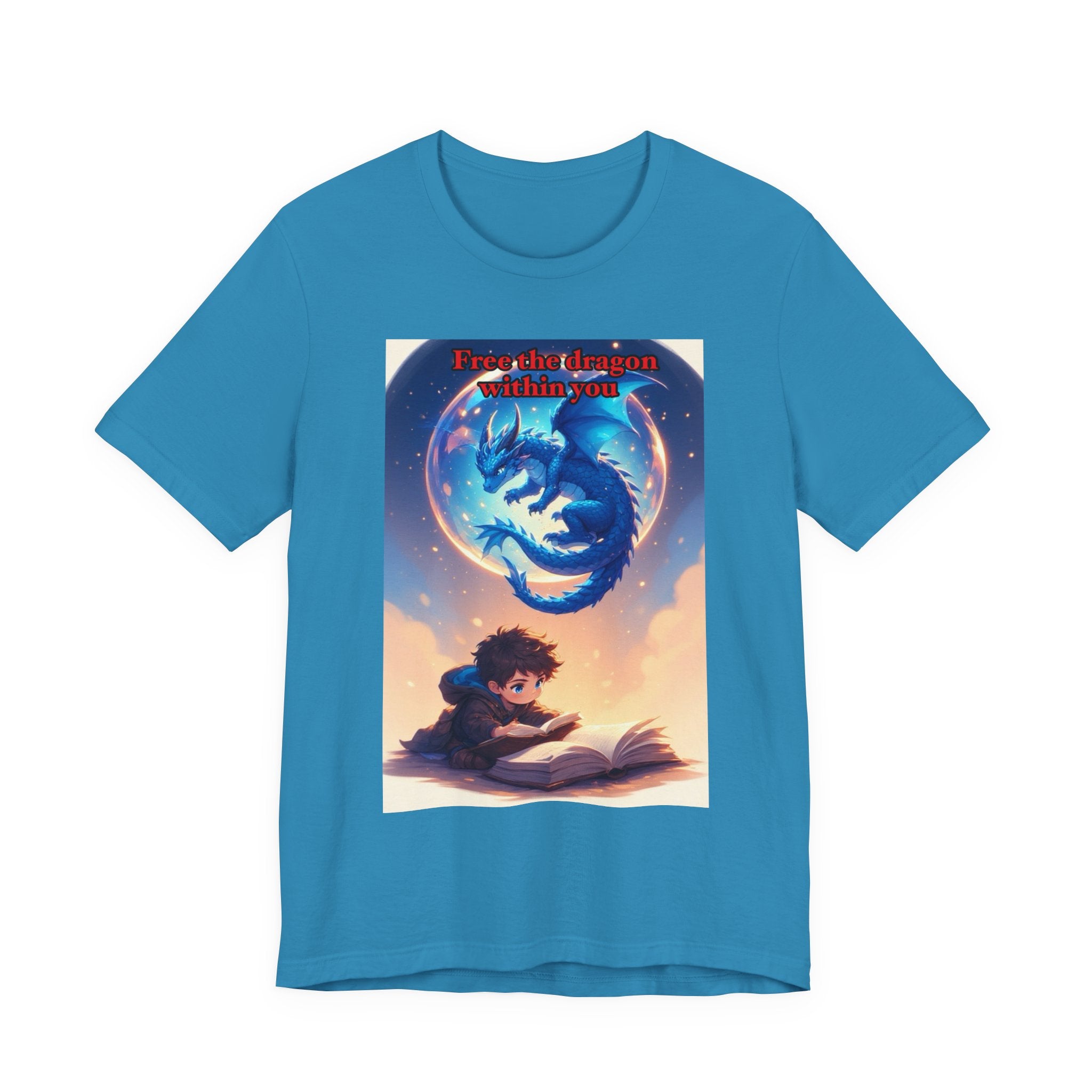 “Free the dragon within you.” Male themed t-shirt