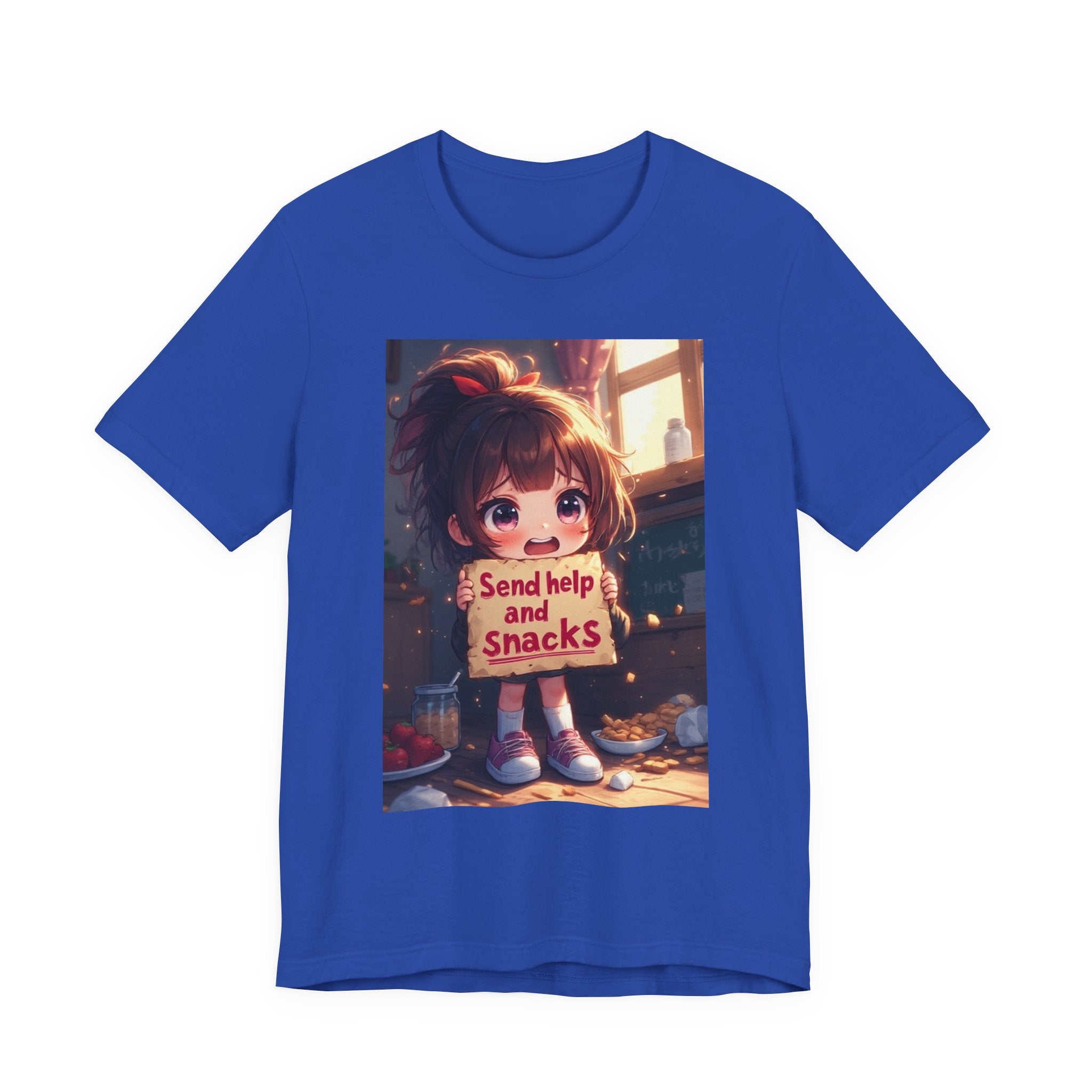 Send help and snacks. female themed t-shirt