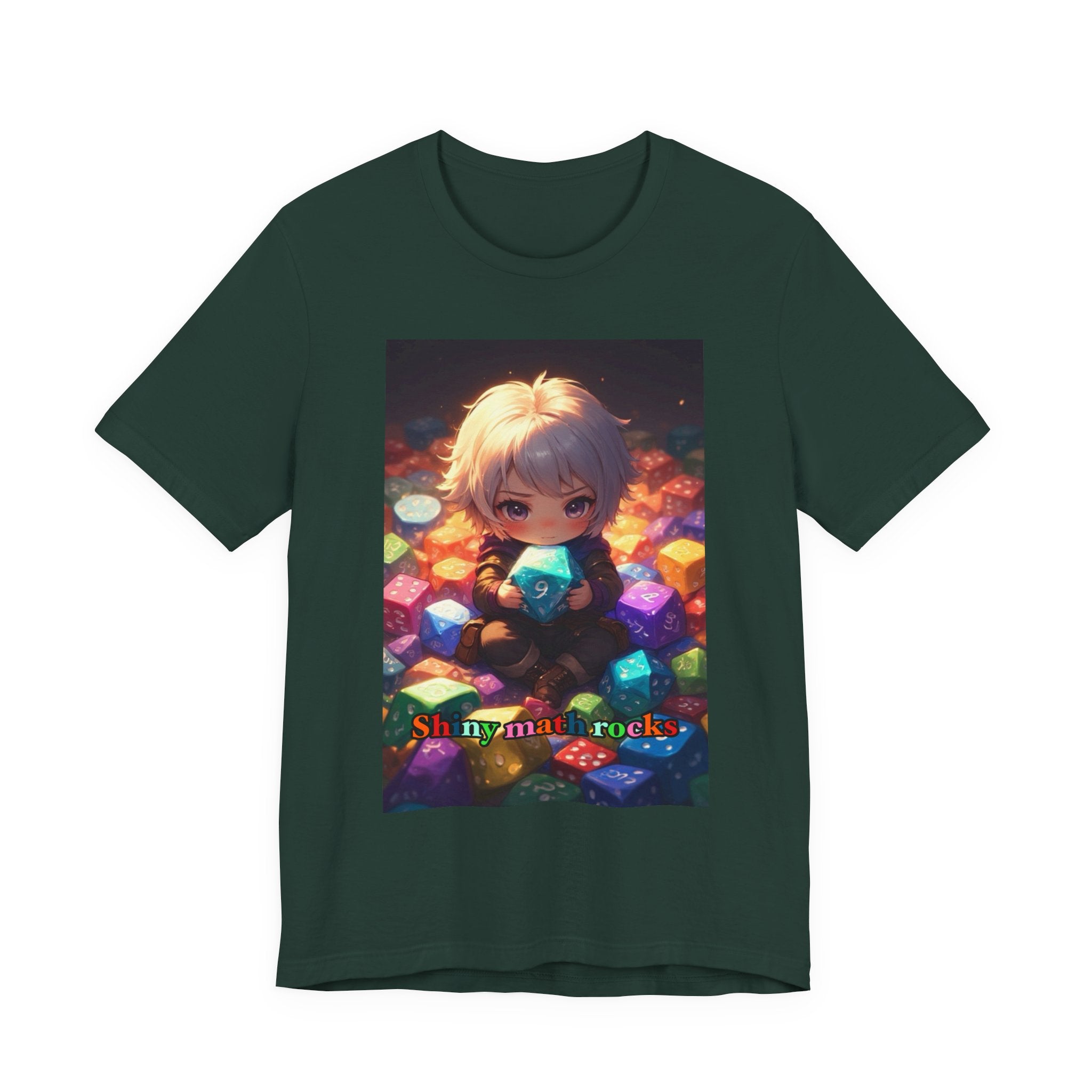 Shiny math rocks. Male themed t-shirt